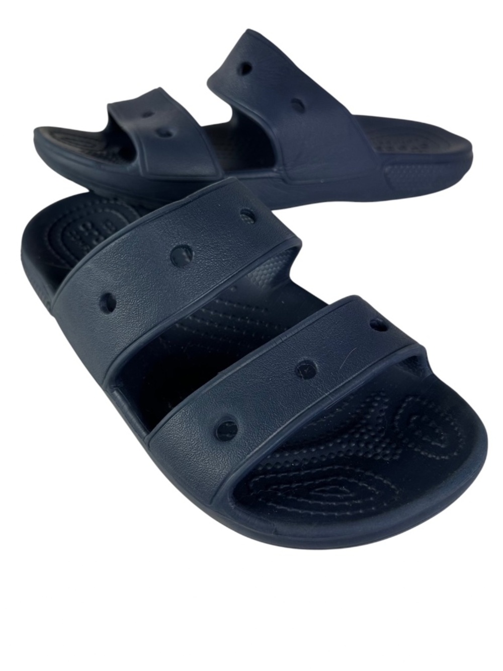 Crocs Classic Slide Sandals Womens Sz 6 Navy Blue Comfort Flip Flops Casual